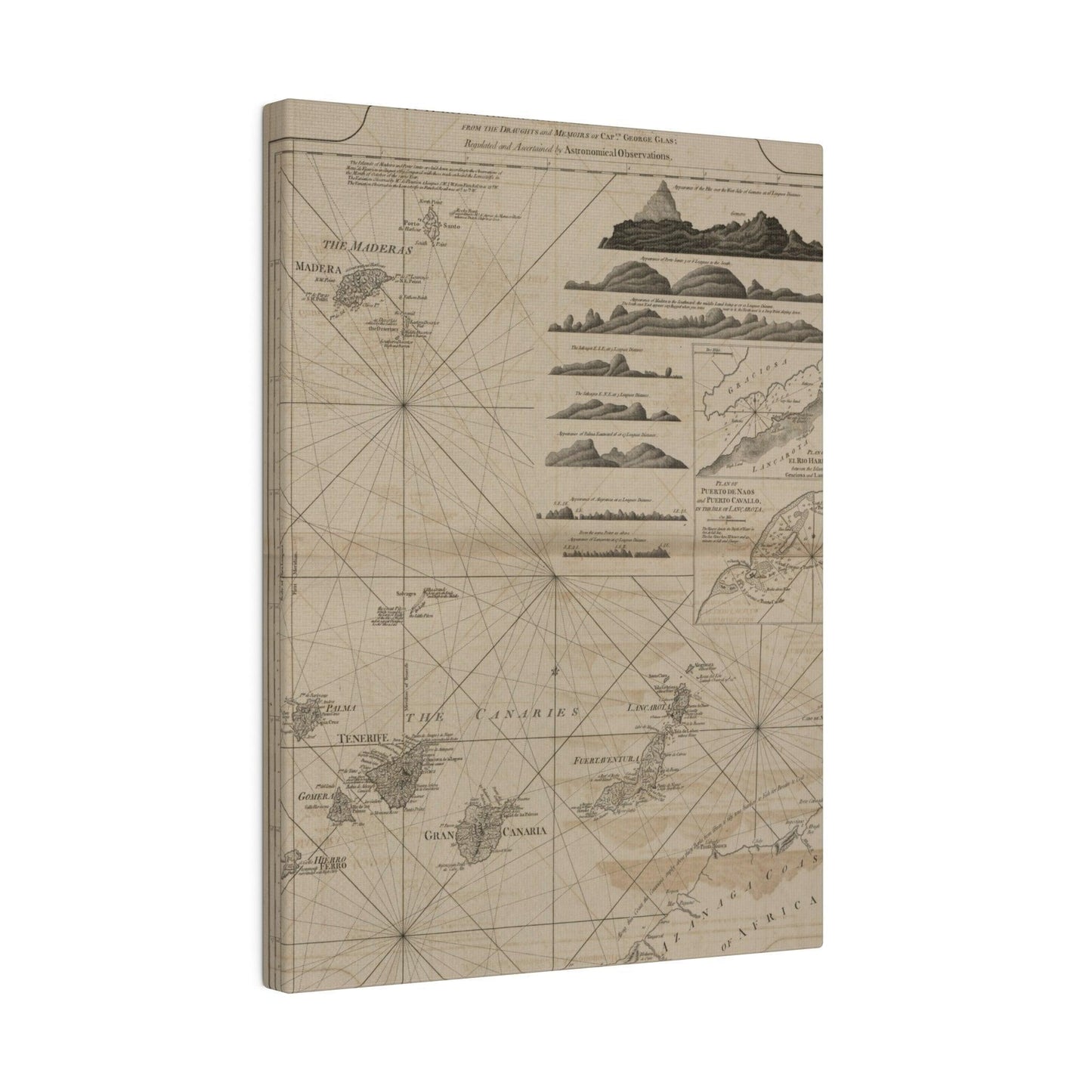 Chart of the Maderas and Canary Islands - Pacific Sky Games