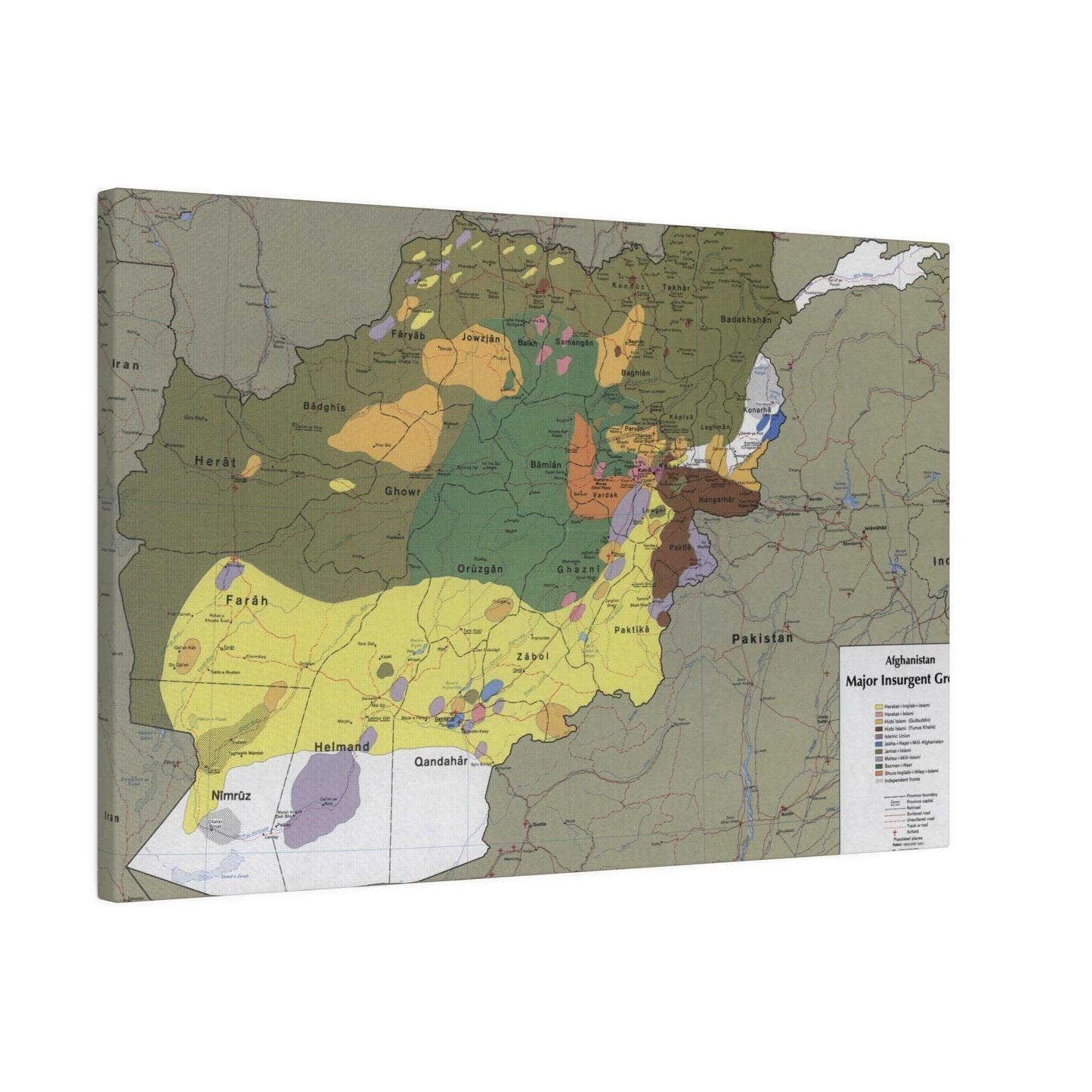 Afghanistan Major Insurgent Groups, CIA, 1985 - Pacific Sky Games