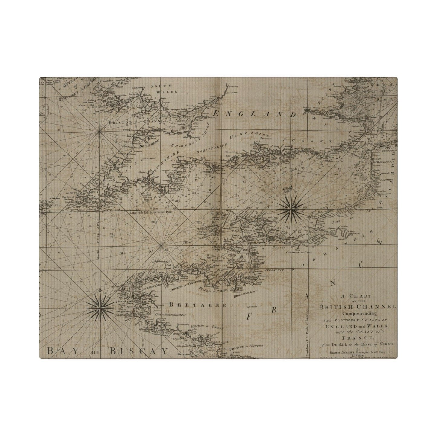 Chart of the British Channel - Pacific Sky Games