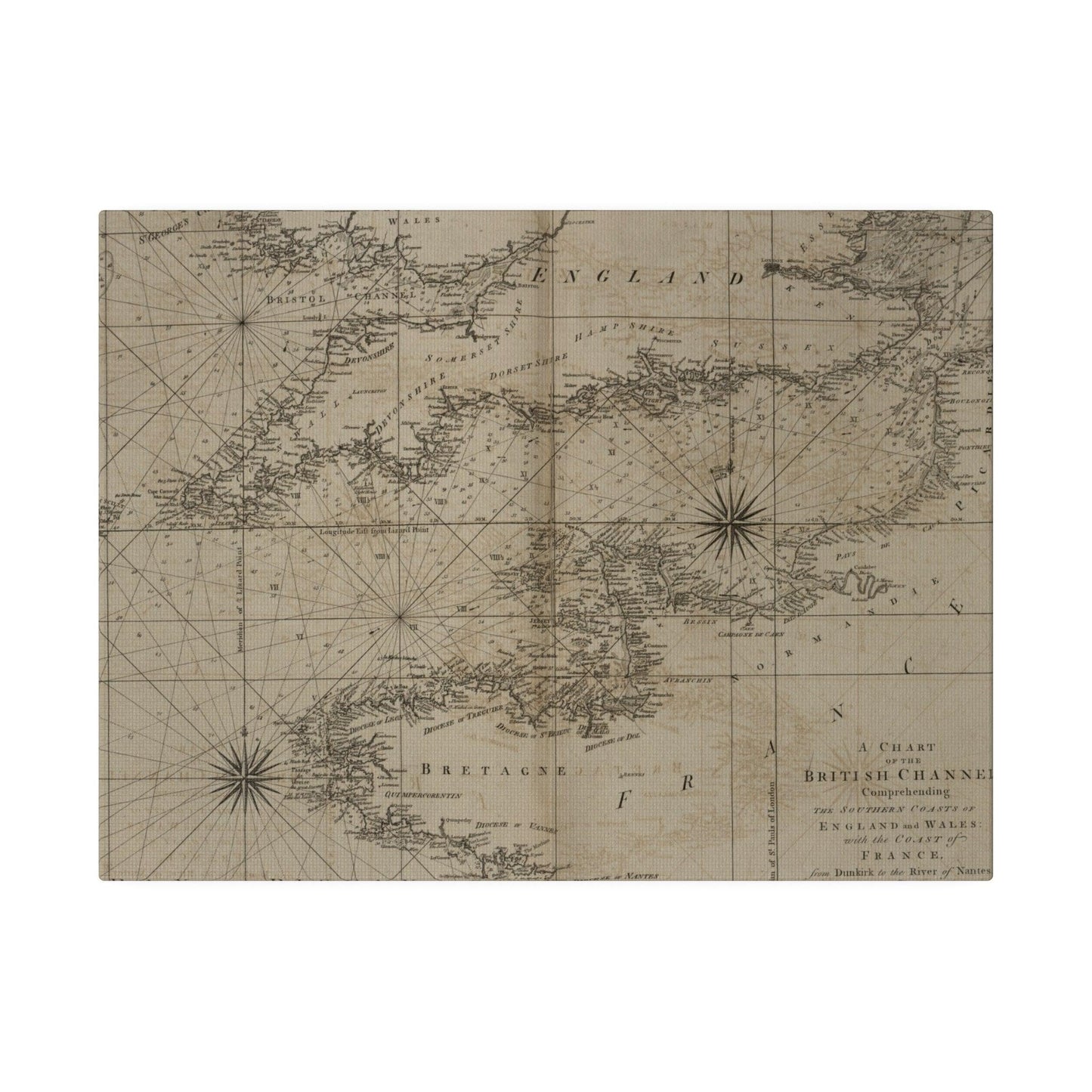Chart of the British Channel - Pacific Sky Games