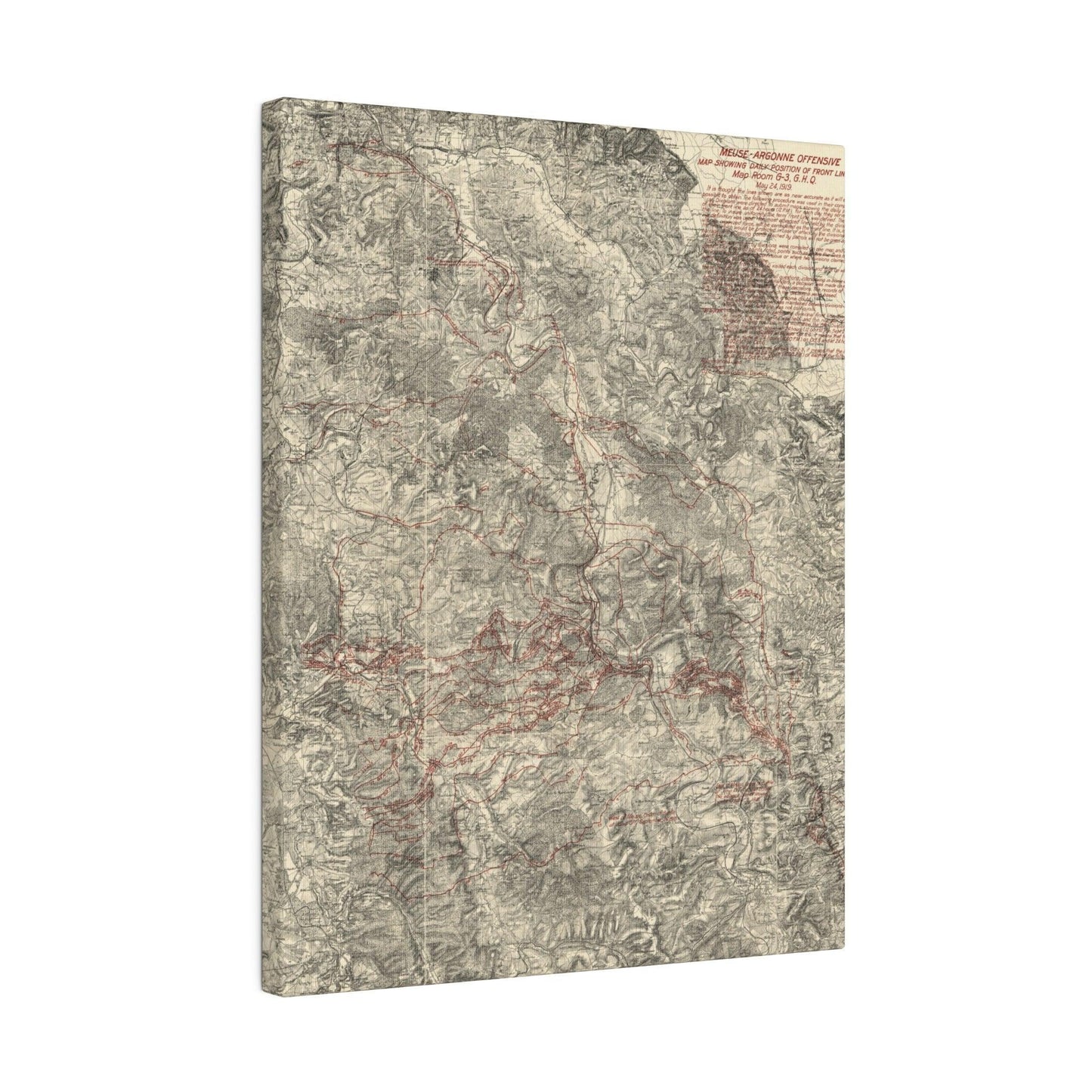 Meuse-Argonne Offensive Map Room G-3, G.H.Q., May 24, 1919 - Pacific Sky Games