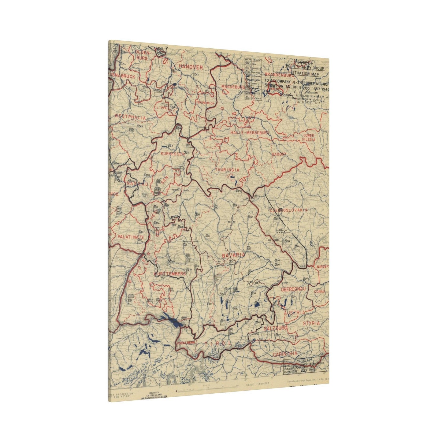 HQ Twelfth Army Group Situation Map_11 July 1945 - Pacific Sky Games