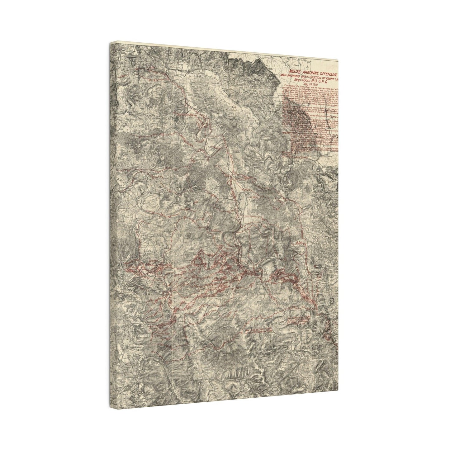 Meuse-Argonne Offensive Map Room G-3, G.H.Q., May 24, 1919 - Pacific Sky Games