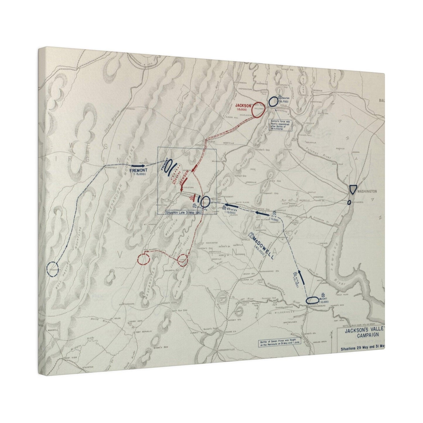 American Civil War Jackson's Valley Campaign - Situation 29 and 31 May 1862 - Pacific Sky Games