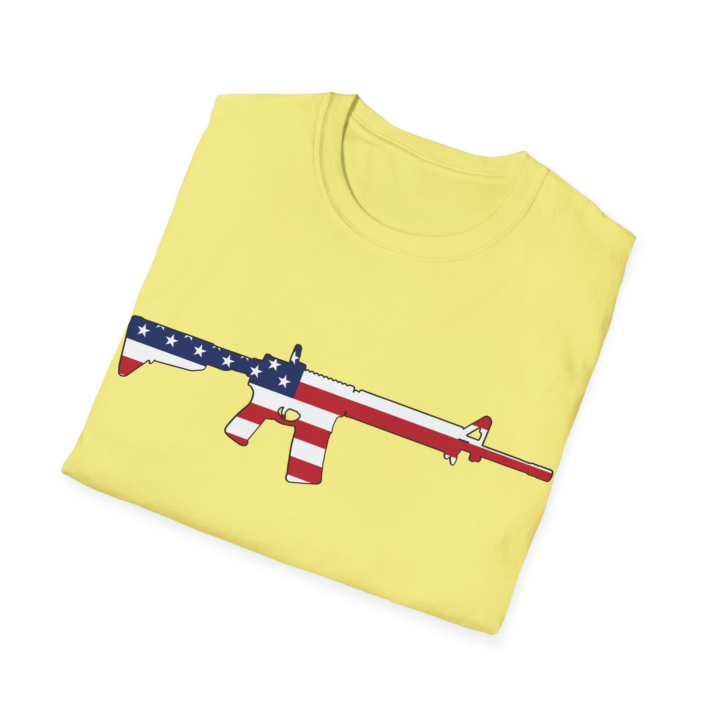 AR American Flag Color - Unisex Softstyle T-Shirt
