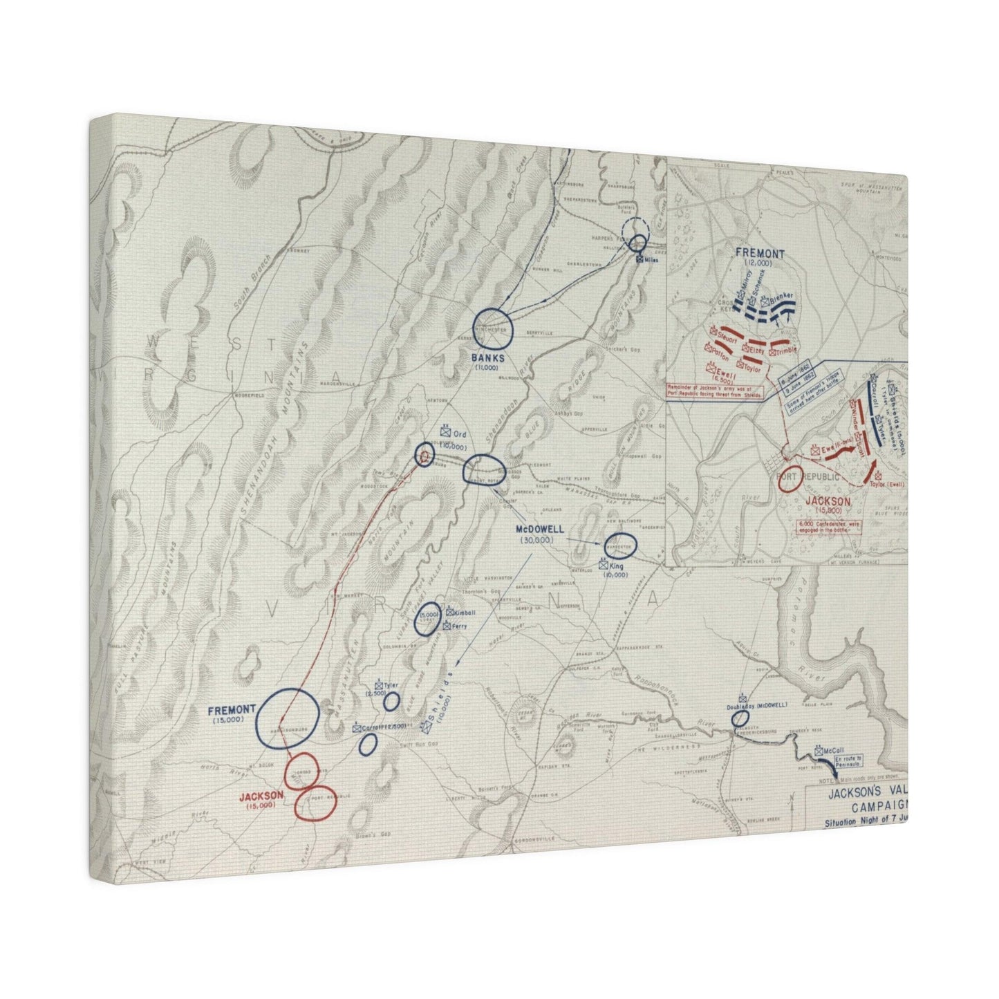 American Civil War Jackson's Valley Campaign - Situation 7 June and Battle of Cross Keys and Port Republic 8-9 June 1862 - Pacific Sky Games