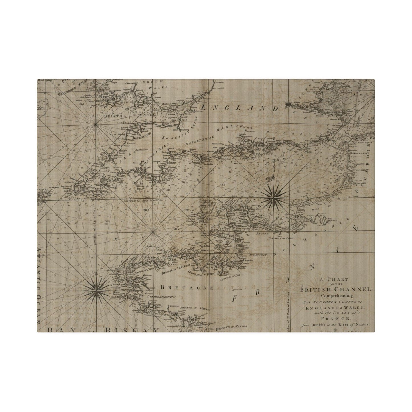 Chart of the British Channel - Pacific Sky Games
