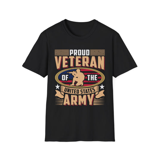 Proud Veteran - Army - Unisex Softstyle T-Shirt