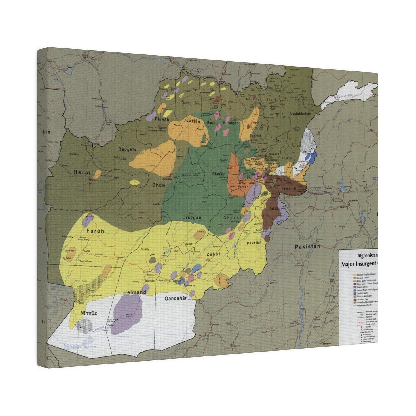 Afghanistan Major Insurgent Groups, CIA, 1985 - Pacific Sky Games