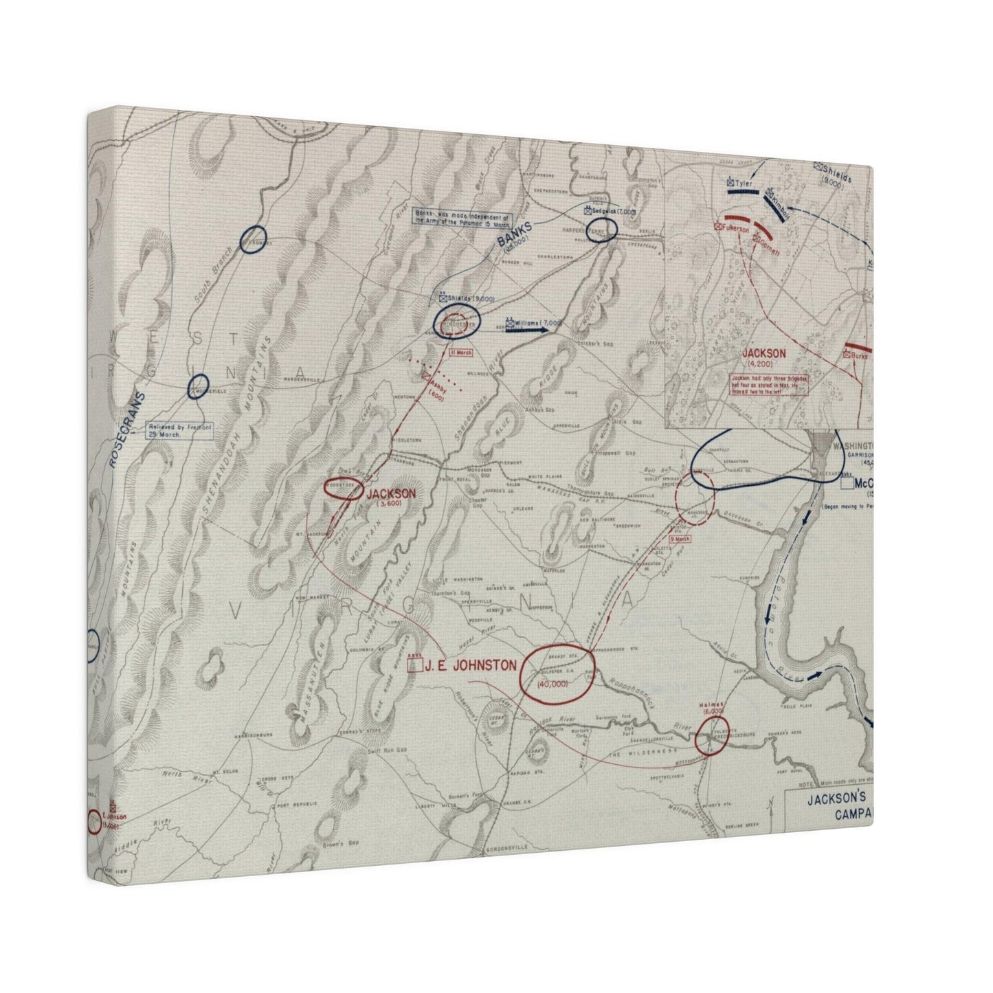 American Civil War Jackson's Valley Campaign - Situation 21 Mar and Battle of Kernstown 23 Mar 1862 - Pacific Sky Games