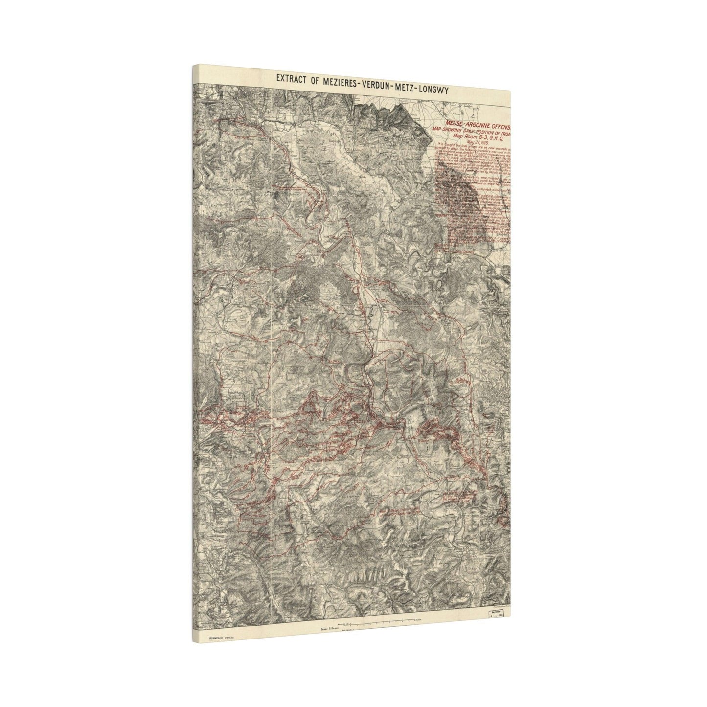 Meuse-Argonne Offensive Map Room G-3, G.H.Q., May 24, 1919 - Pacific Sky Games