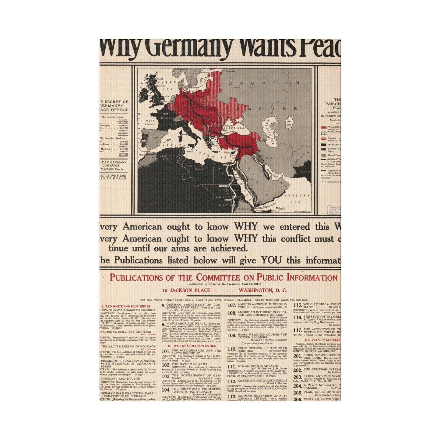 Why Germany Wants Peace 1917 - Pacific Sky Games