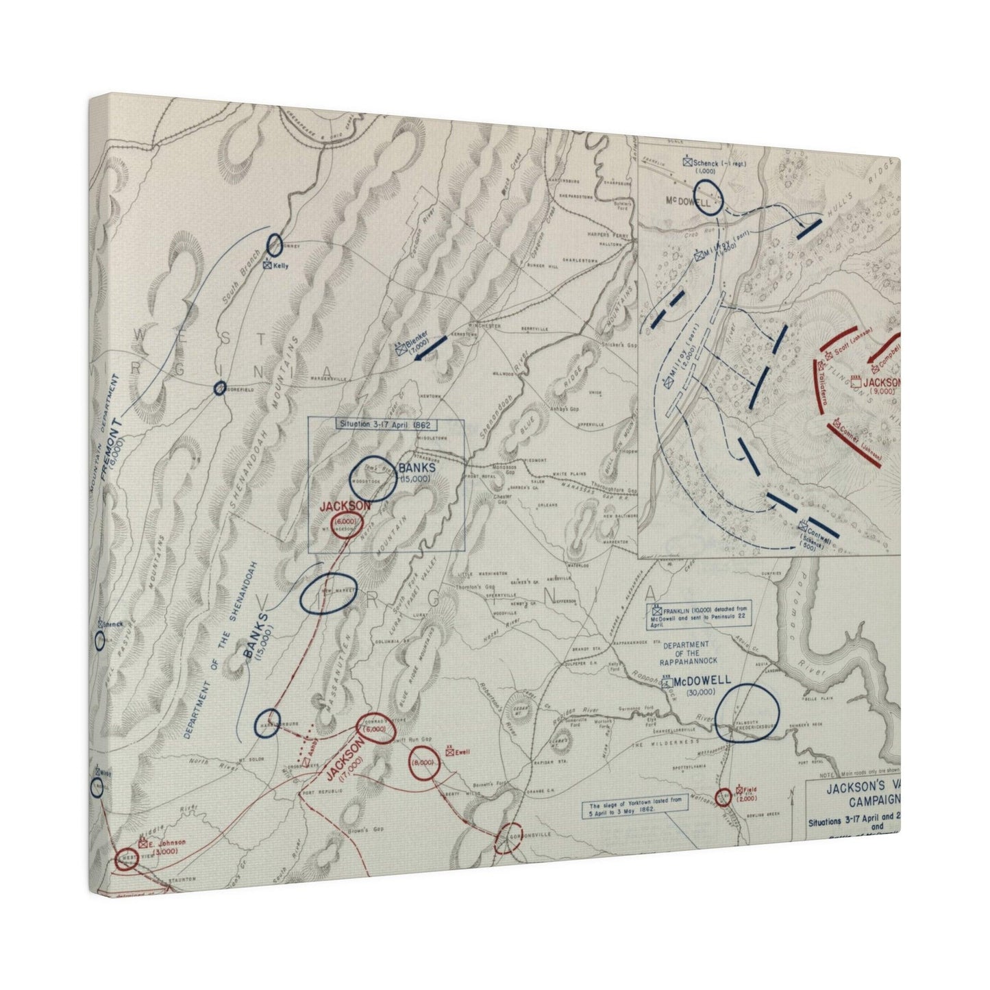American Civil War Jackson's Valley Campaign - Situation 3-17, 29 Apr and Battle of McDowell 8 May 1862 - Pacific Sky Games