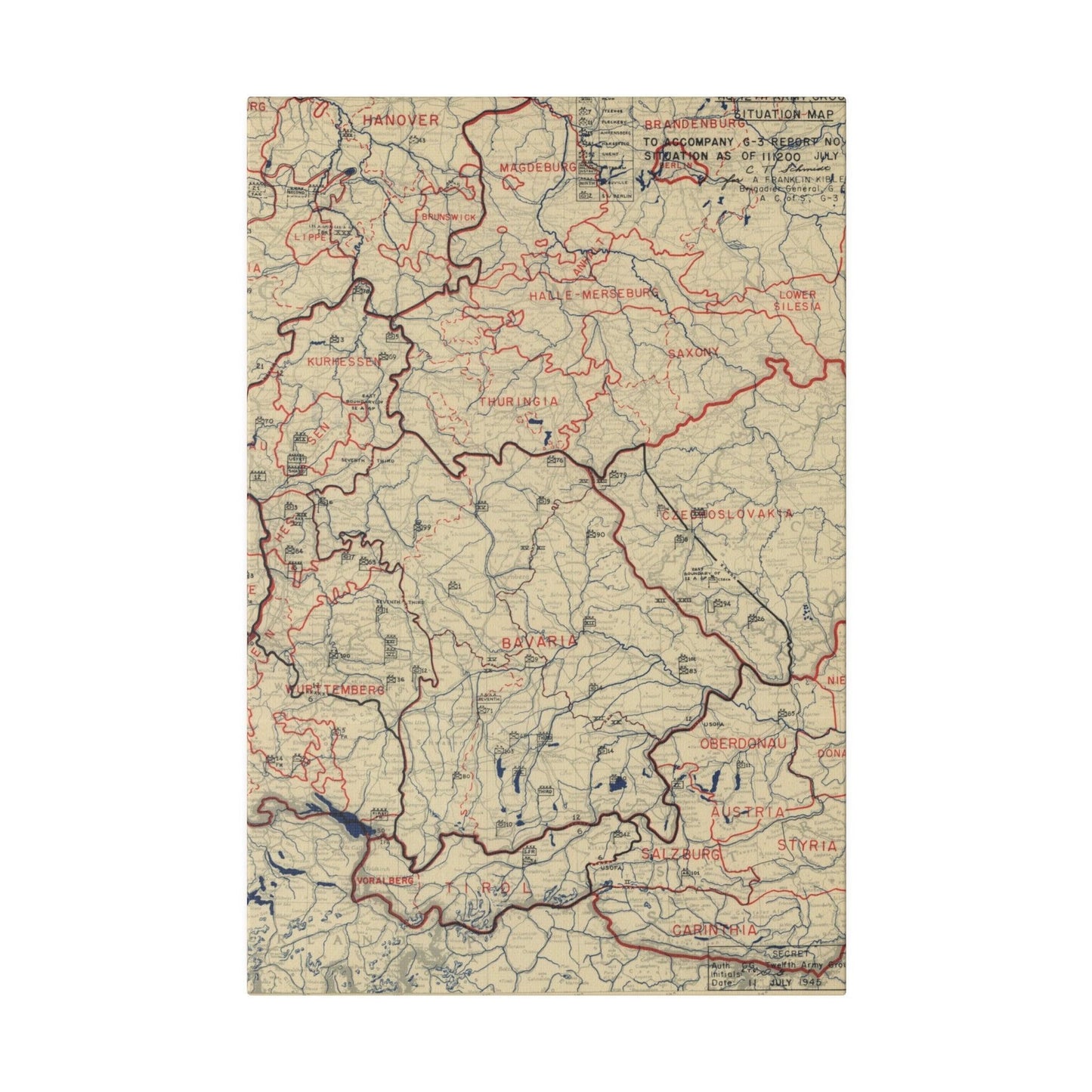 HQ Twelfth Army Group Situation Map_11 July 1945 - Pacific Sky Games