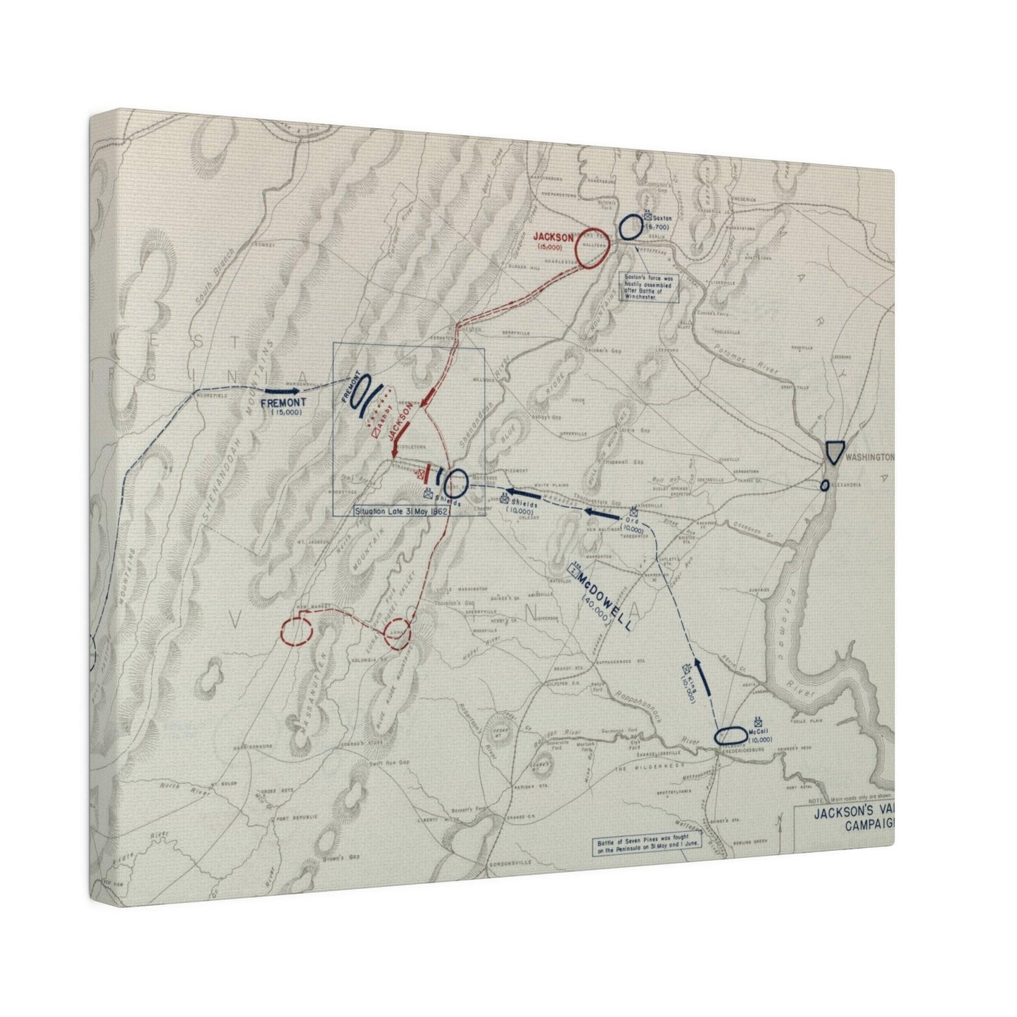 American Civil War Jackson's Valley Campaign - Situation 29 and 31 May 1862 - Pacific Sky Games