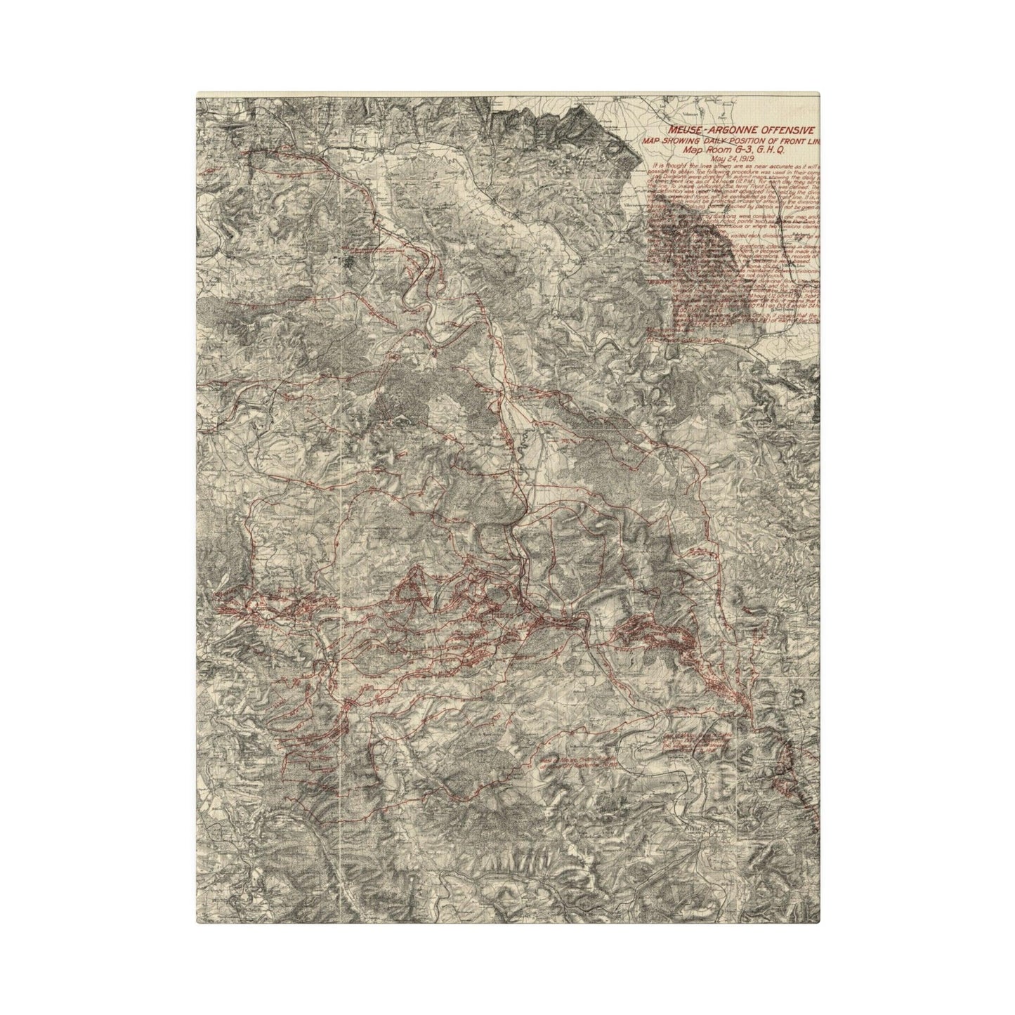 Meuse-Argonne Offensive Map Room G-3, G.H.Q., May 24, 1919 - Pacific Sky Games