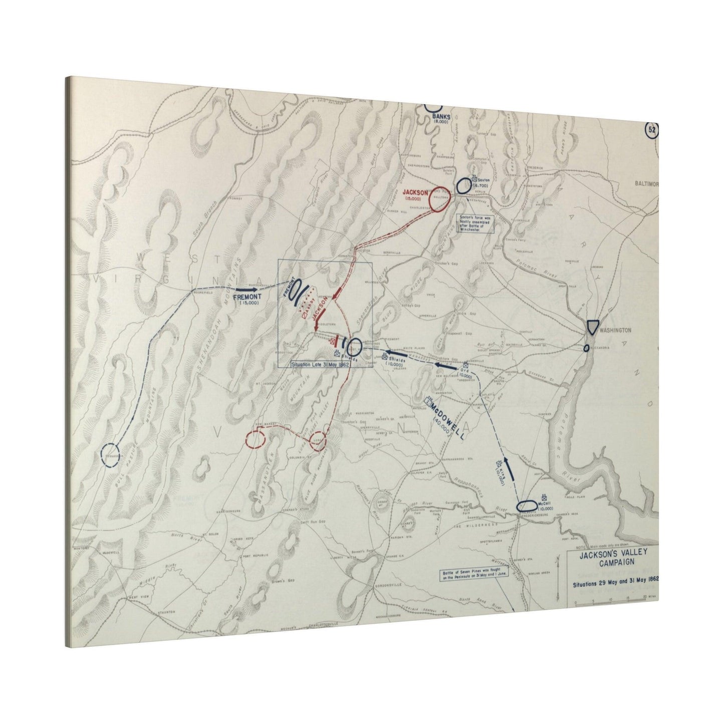 American Civil War Jackson's Valley Campaign - Situation 29 and 31 May 1862 - Pacific Sky Games