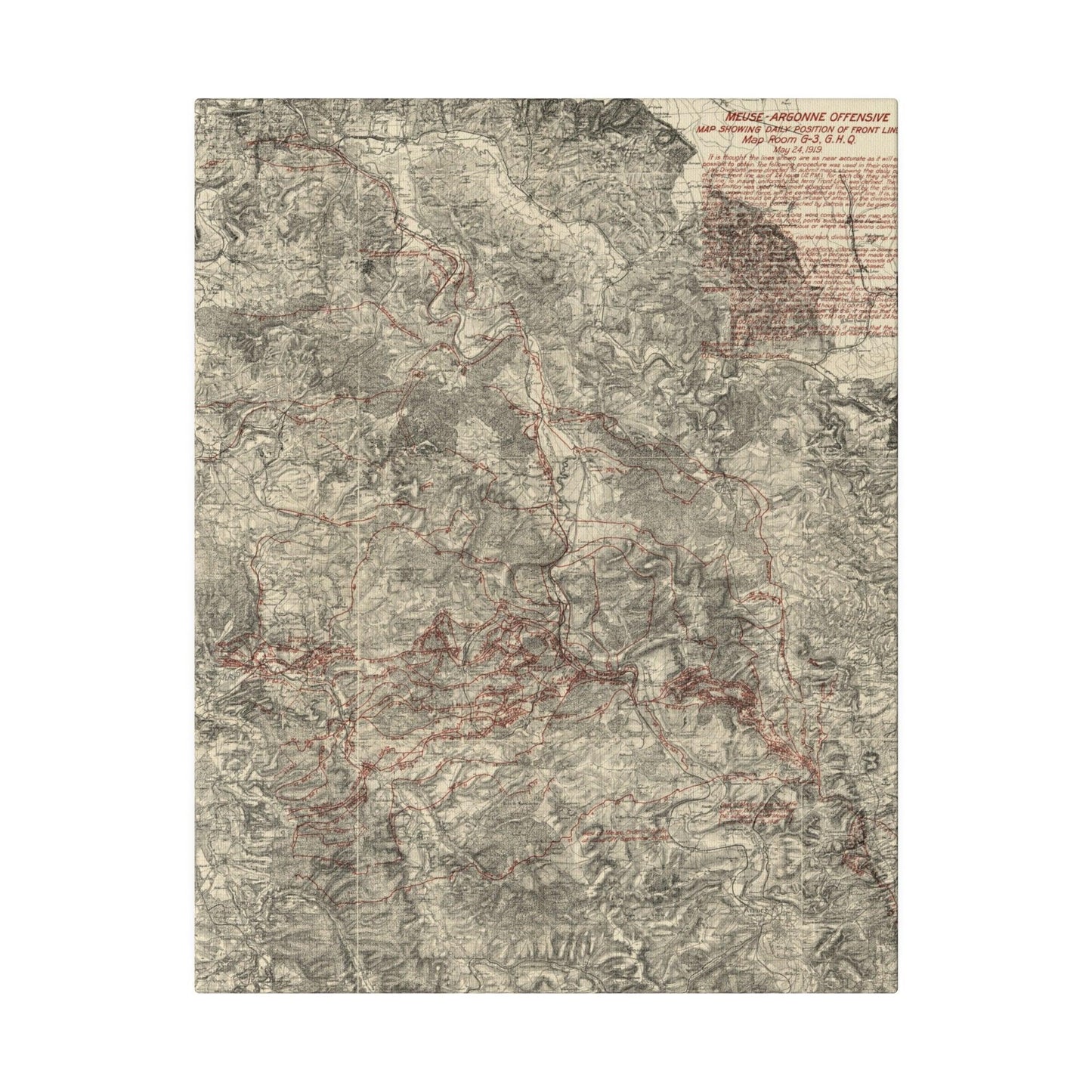 Meuse-Argonne Offensive Map Room G-3, G.H.Q., May 24, 1919 - Pacific Sky Games