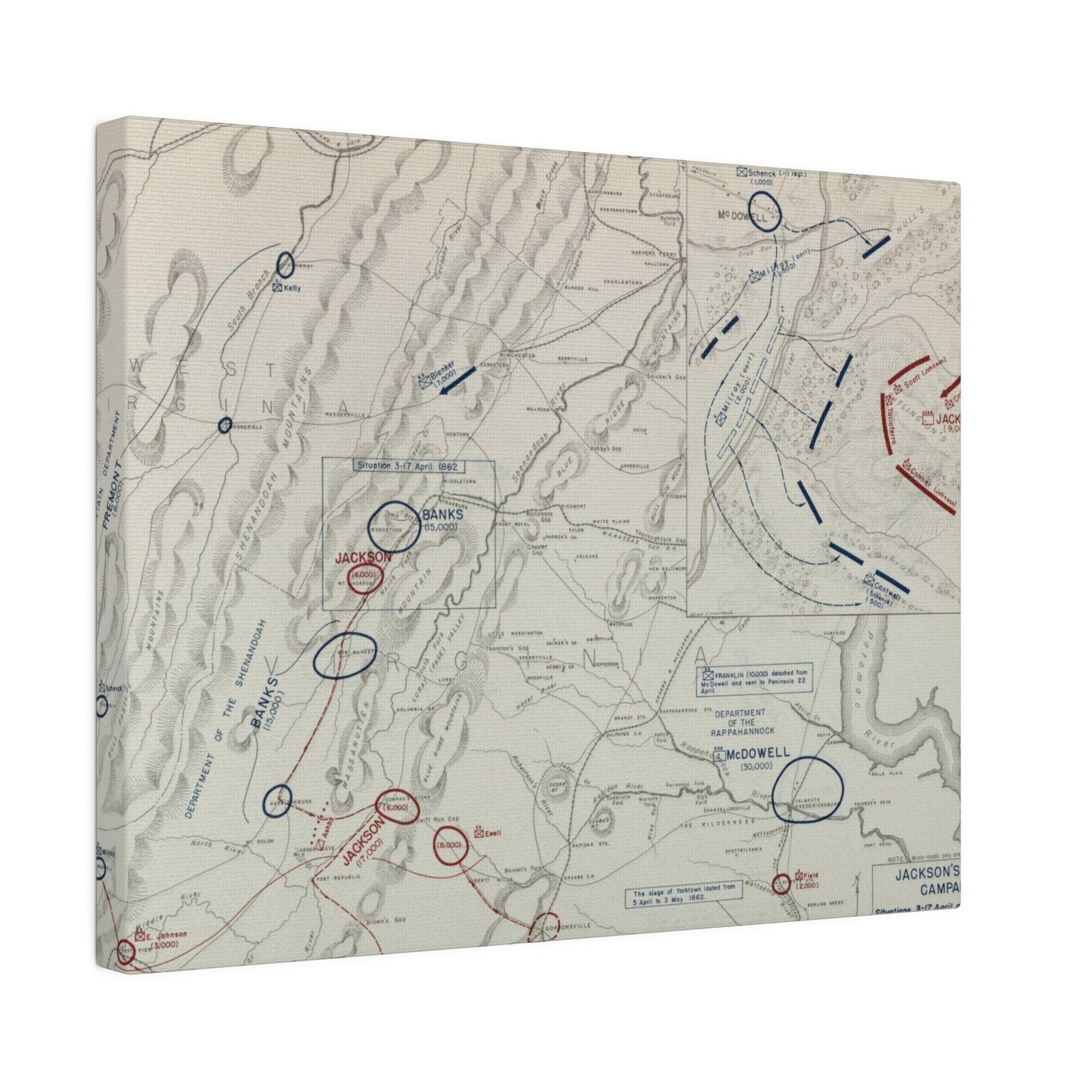 American Civil War Jackson's Valley Campaign - Situation 3-17, 29 Apr and Battle of McDowell 8 May 1862 - Pacific Sky Games