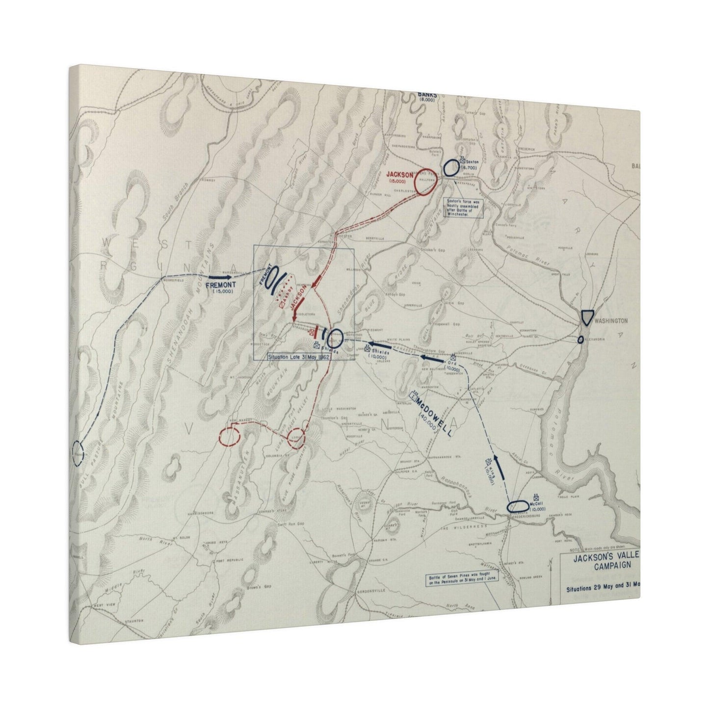 American Civil War Jackson's Valley Campaign - Situation 29 and 31 May 1862 - Pacific Sky Games
