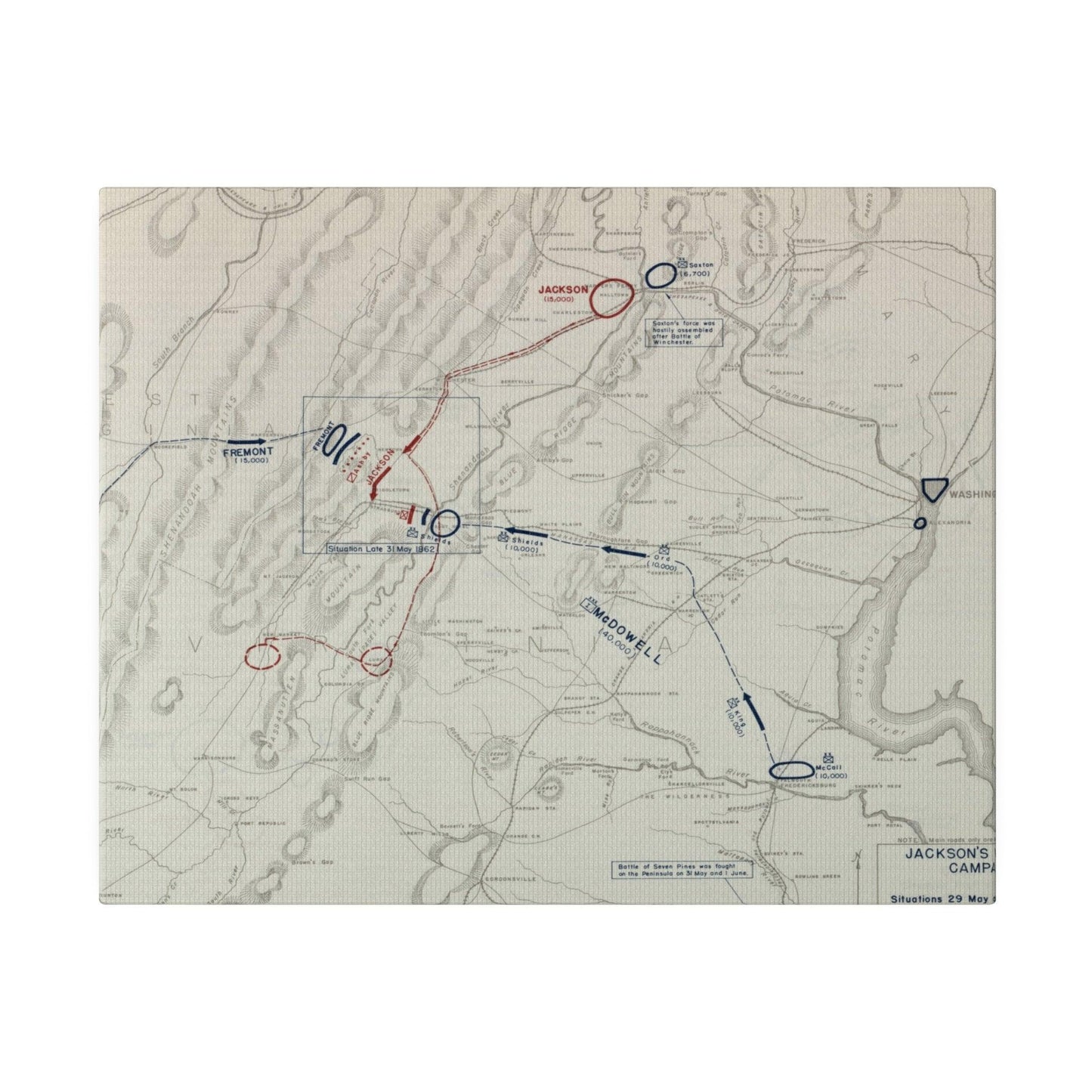 American Civil War Jackson's Valley Campaign - Situation 29 and 31 May 1862 - Pacific Sky Games