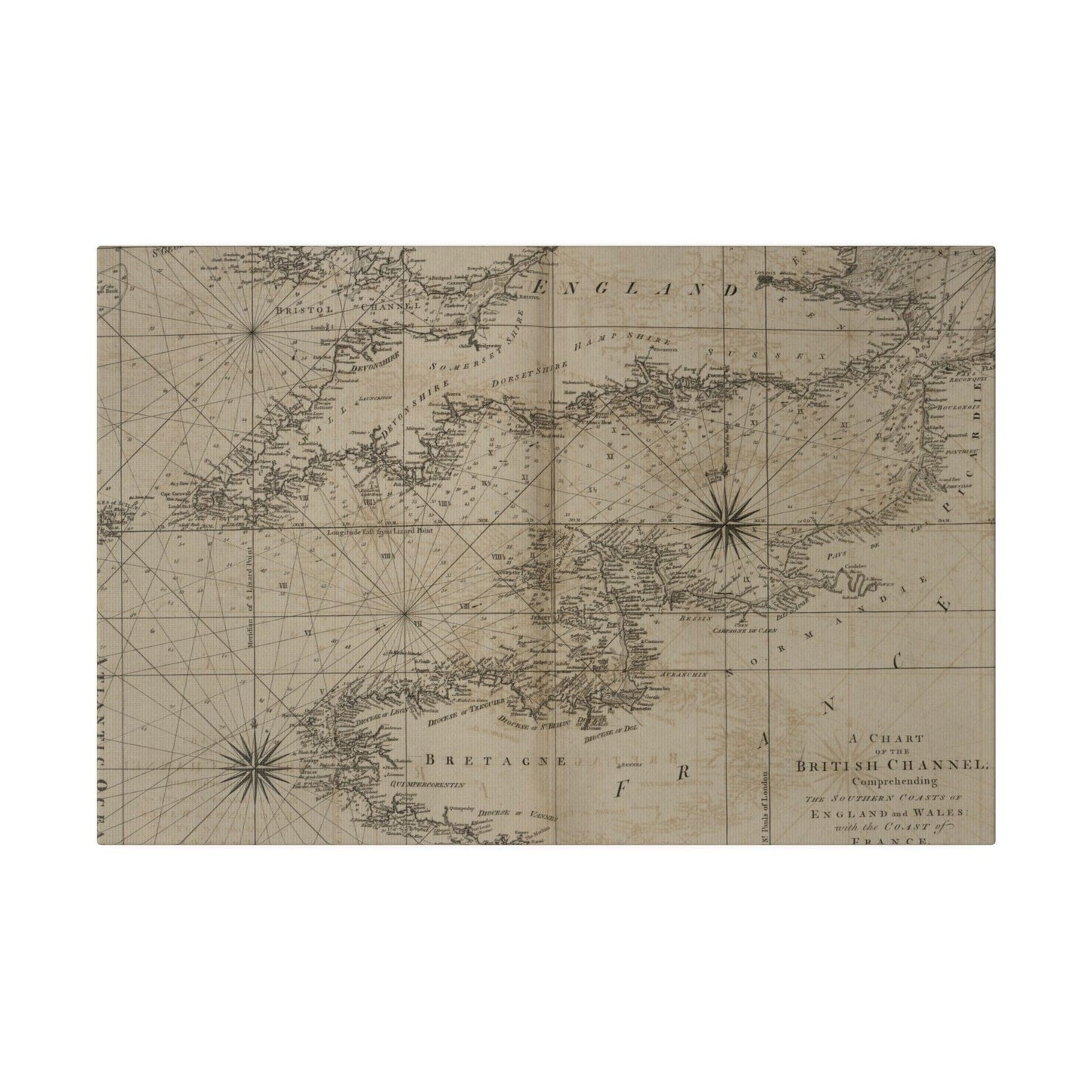 Chart of the British Channel - Pacific Sky Games
