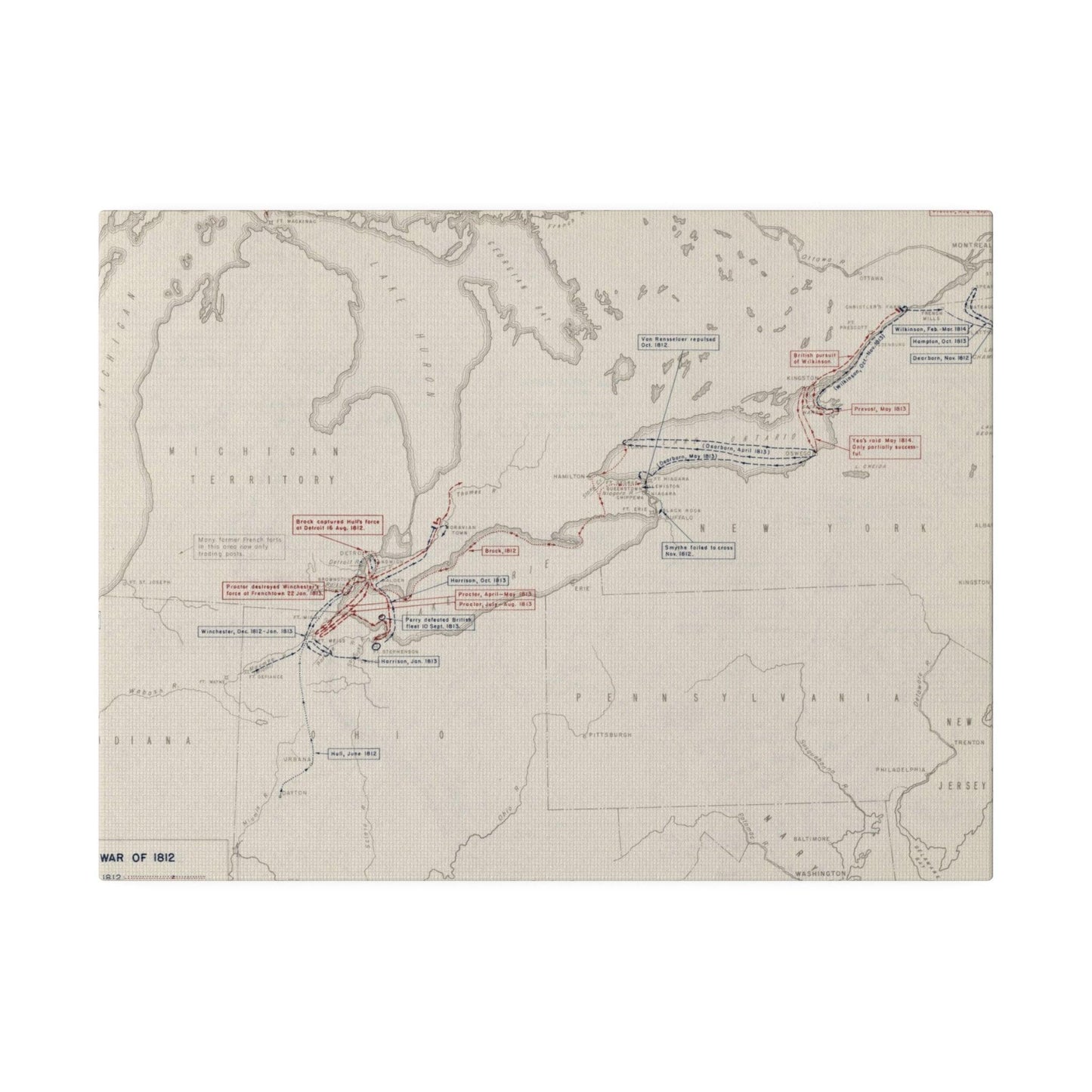 War of 1812, Operations In The North 1812-1814 - Pacific Sky Games