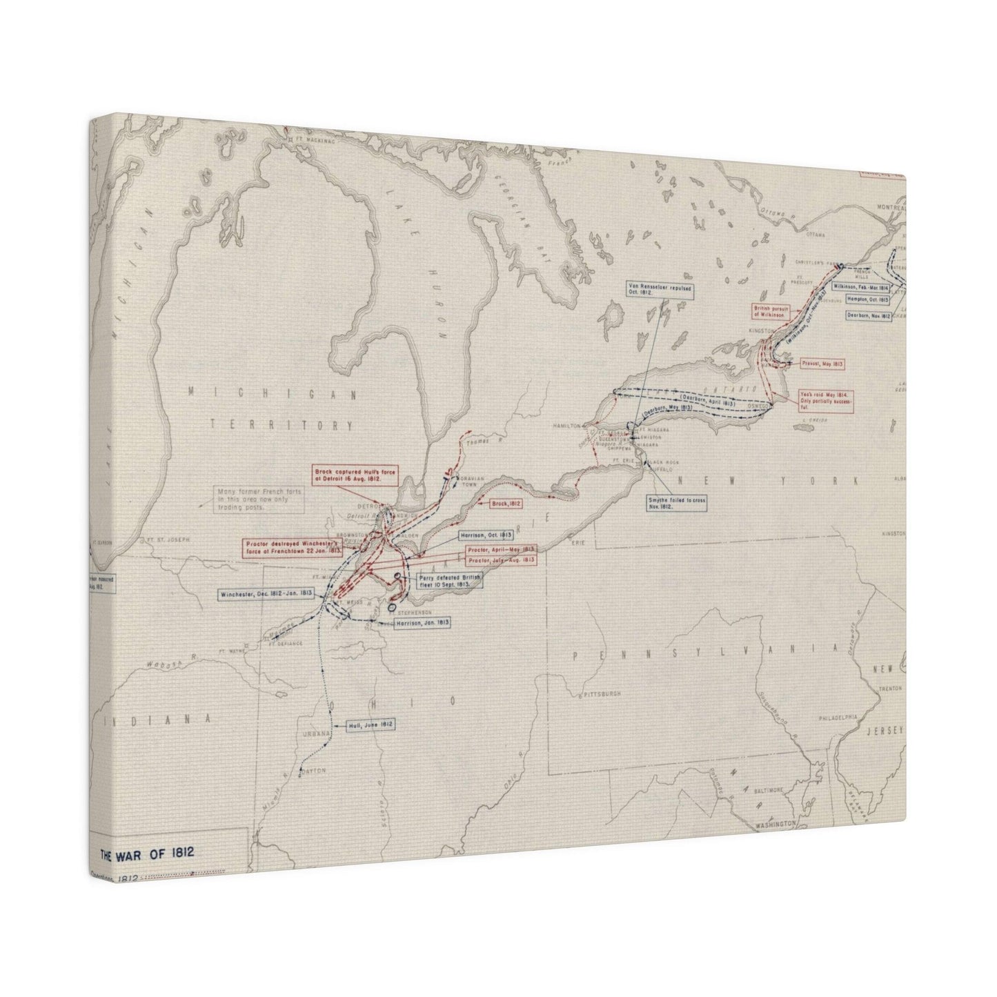 War of 1812, Operations In The North 1812-1814 - Pacific Sky Games