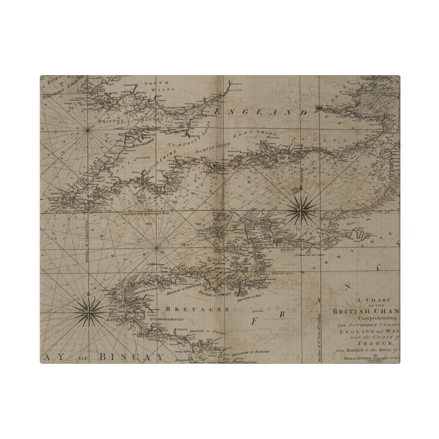 Chart of the British Channel - Pacific Sky Games