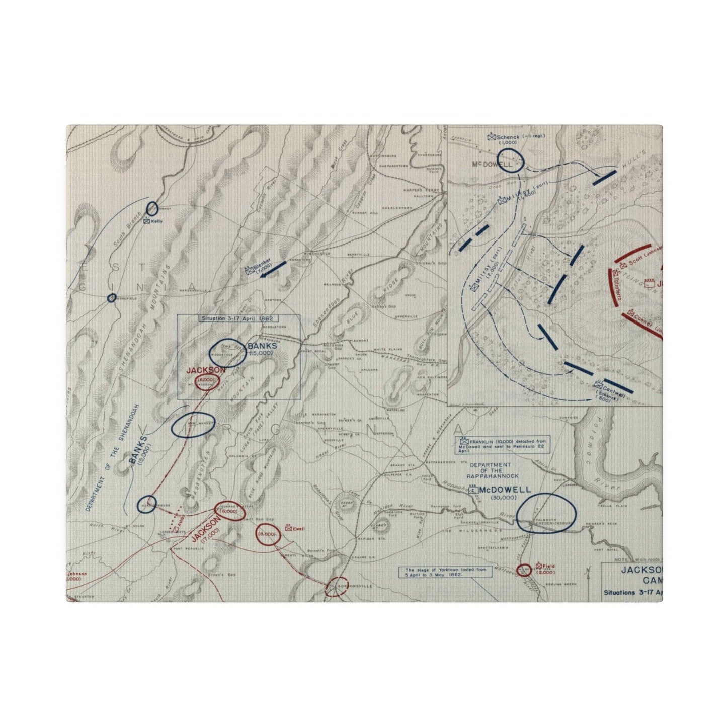 American Civil War Jackson's Valley Campaign - Situation 3-17, 29 Apr and Battle of McDowell 8 May 1862 - Pacific Sky Games