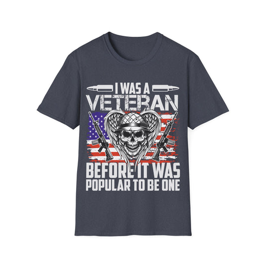 Veteran Before It Was Popular - Unisex Softstyle T-Shirt