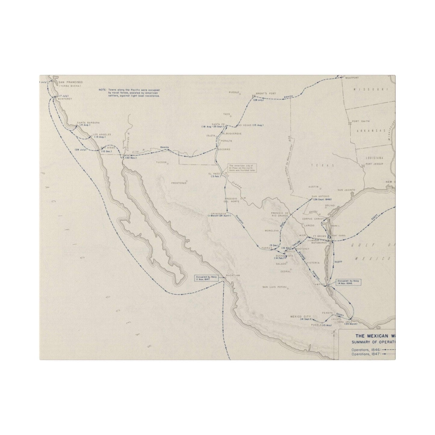 Mexican War, Operations 1846-1847 - Pacific Sky Games