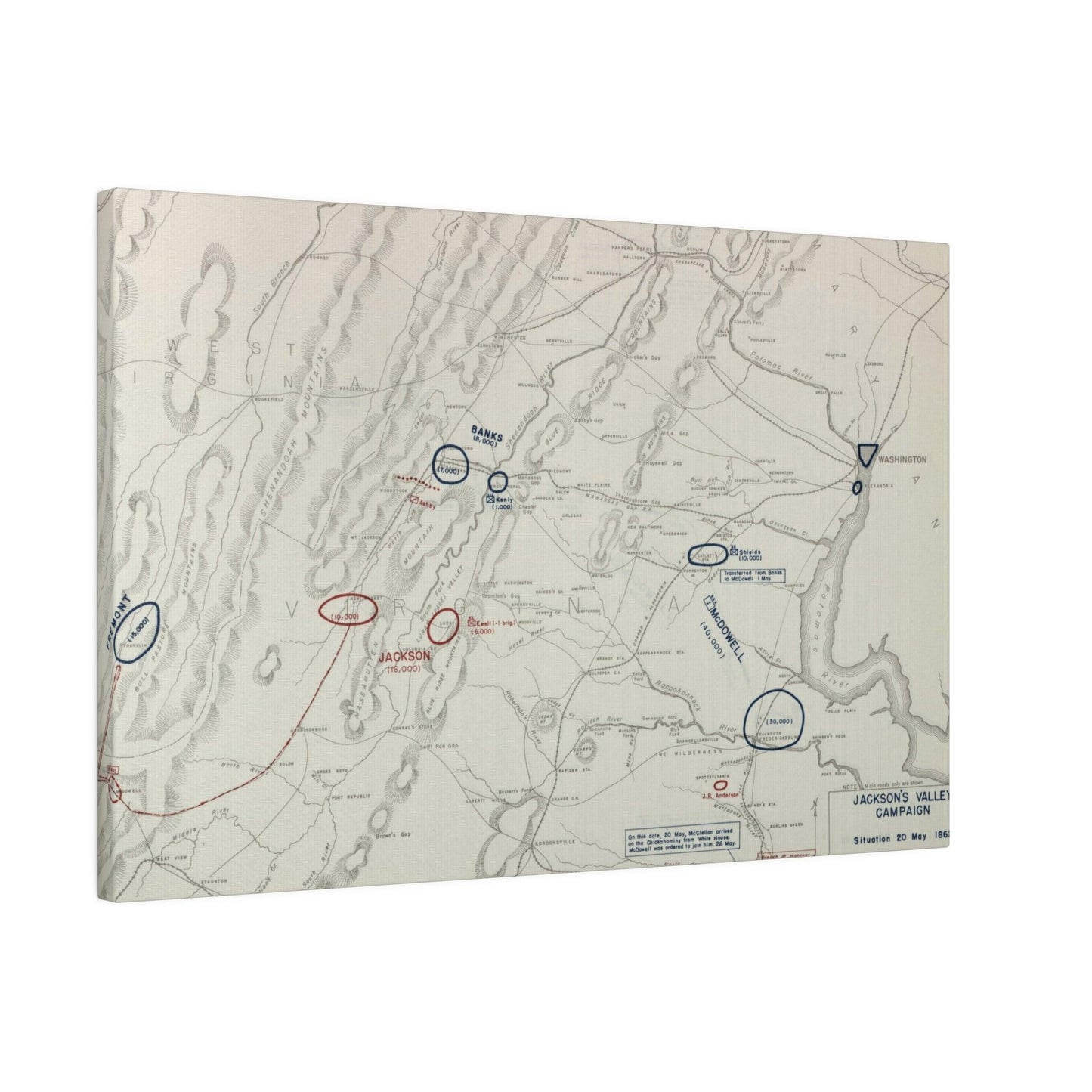 American Civil War Jackson's Valley Campaign - Situation 20 May 1862 - Pacific Sky Games