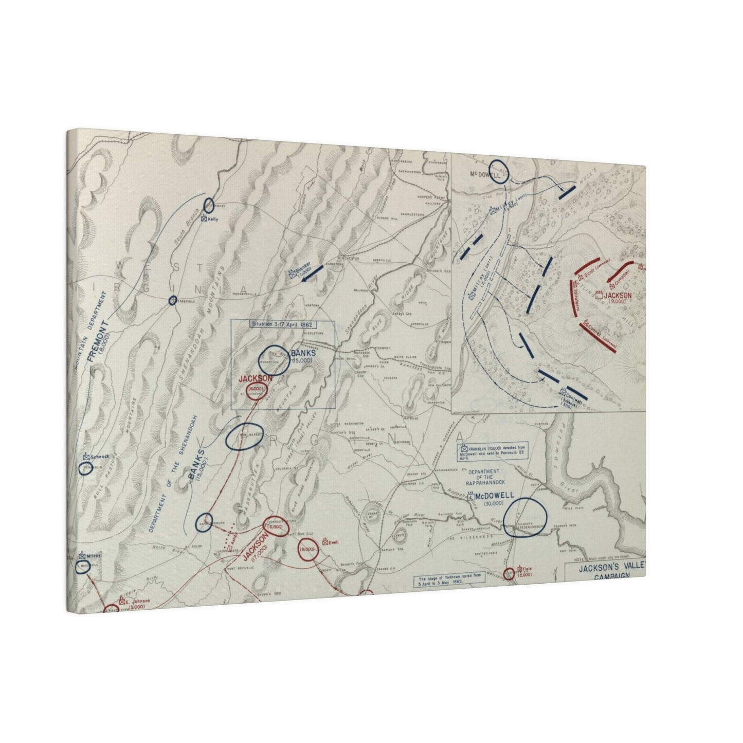 American Civil War Jackson's Valley Campaign - Situation 3-17, 29 Apr and Battle of McDowell 8 May 1862 - Pacific Sky Games