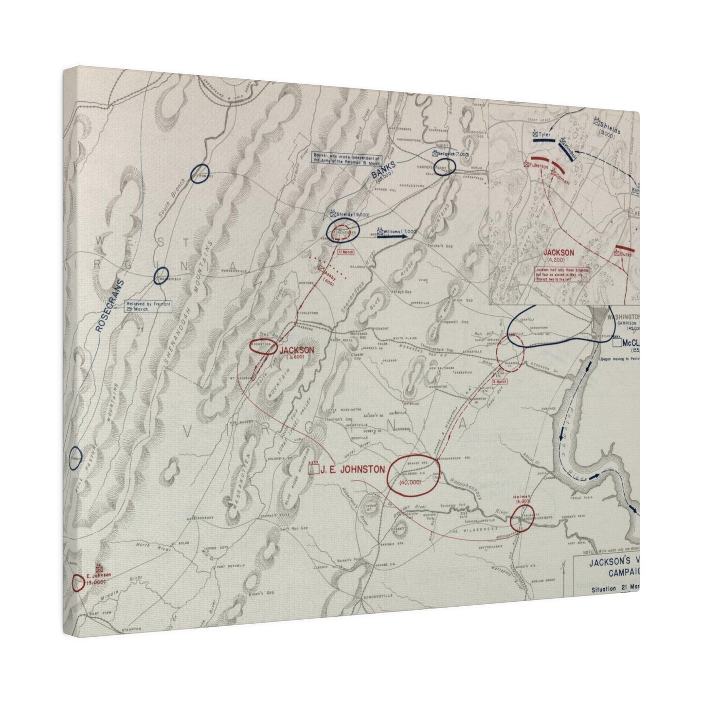 American Civil War Jackson's Valley Campaign - Situation 21 Mar and Battle of Kernstown 23 Mar 1862 - Pacific Sky Games