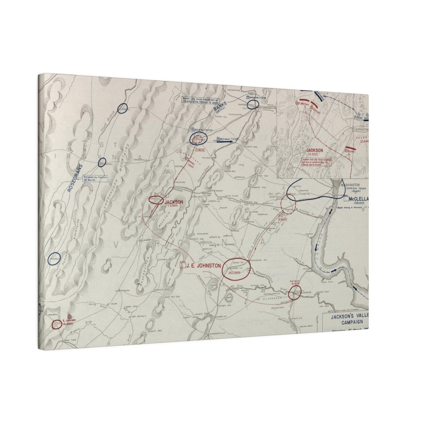 American Civil War Jackson's Valley Campaign - Situation 21 Mar and Battle of Kernstown 23 Mar 1862 - Pacific Sky Games