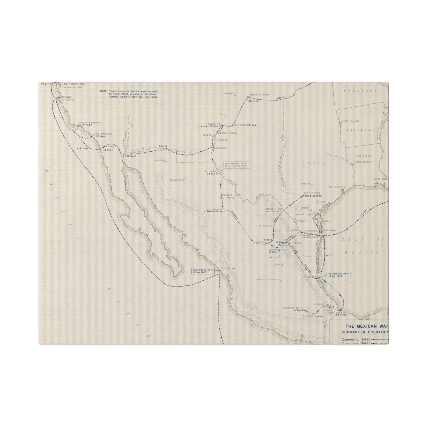 Mexican War, Operations 1846-1847 - Pacific Sky Games