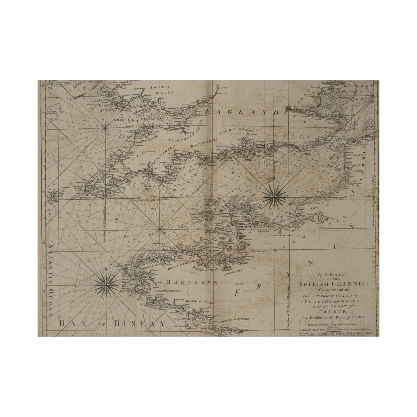 Chart of the British Channel - Pacific Sky Games