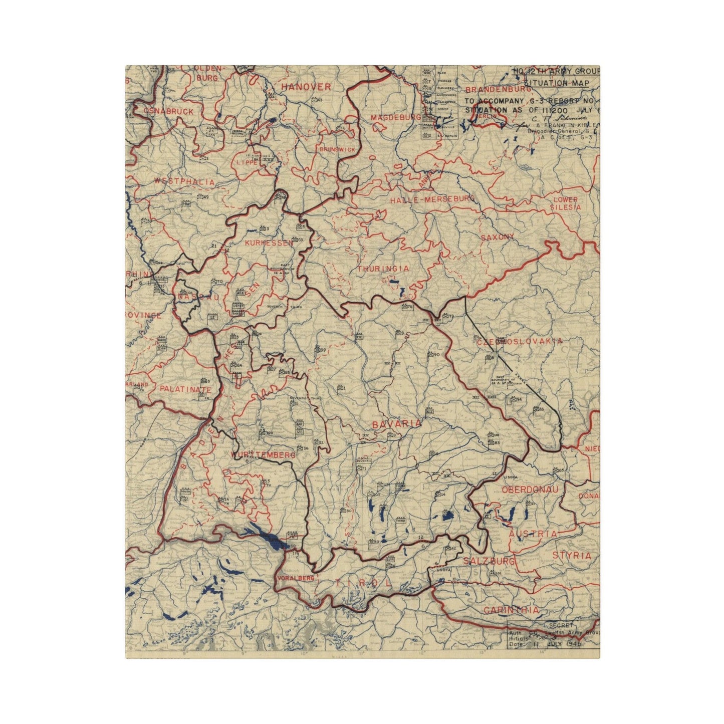 HQ Twelfth Army Group Situation Map_11 July 1945 - Pacific Sky Games
