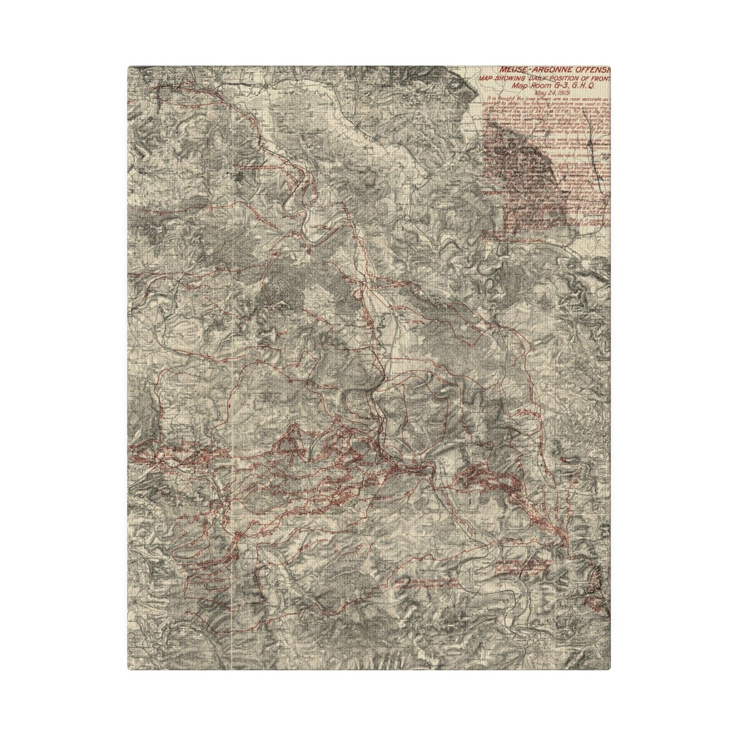 Meuse-Argonne Offensive Map Room G-3, G.H.Q., May 24, 1919 - Pacific Sky Games