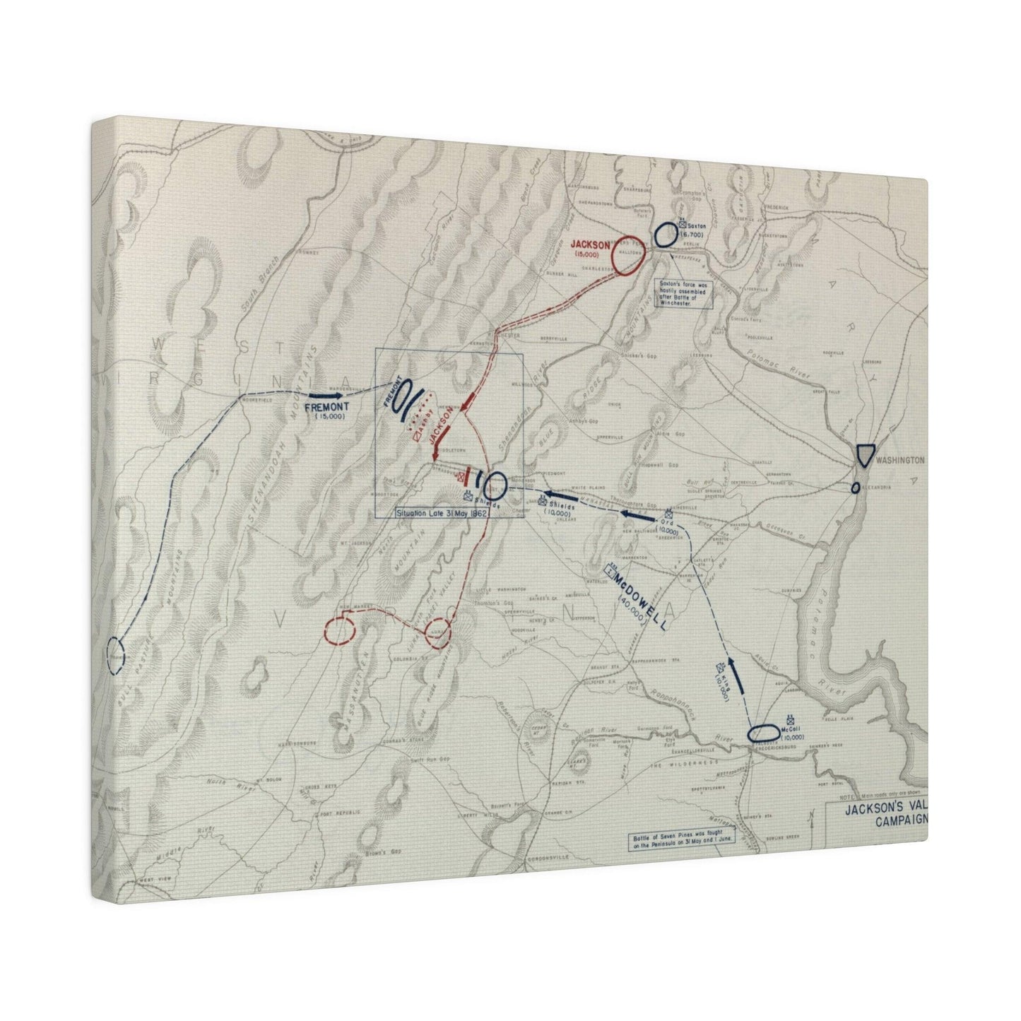 American Civil War Jackson's Valley Campaign - Situation 29 and 31 May 1862 - Pacific Sky Games