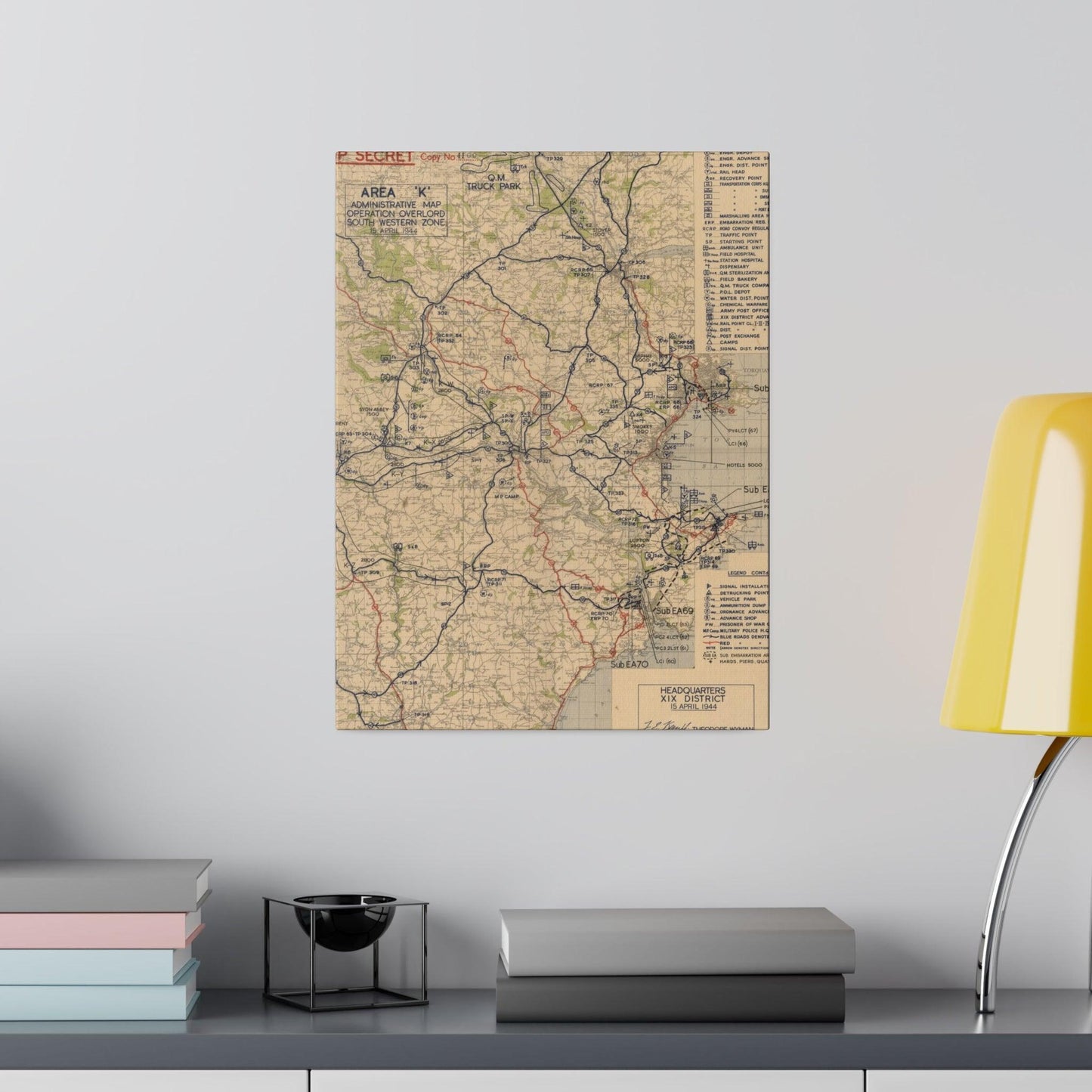 Area K, Administrative Map, Operation Overlord, South Western Zone, 15 April 1944 - Pacific Sky Games