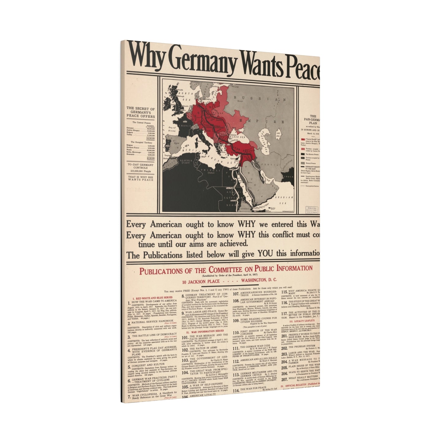 Why Germany Wants Peace 1917