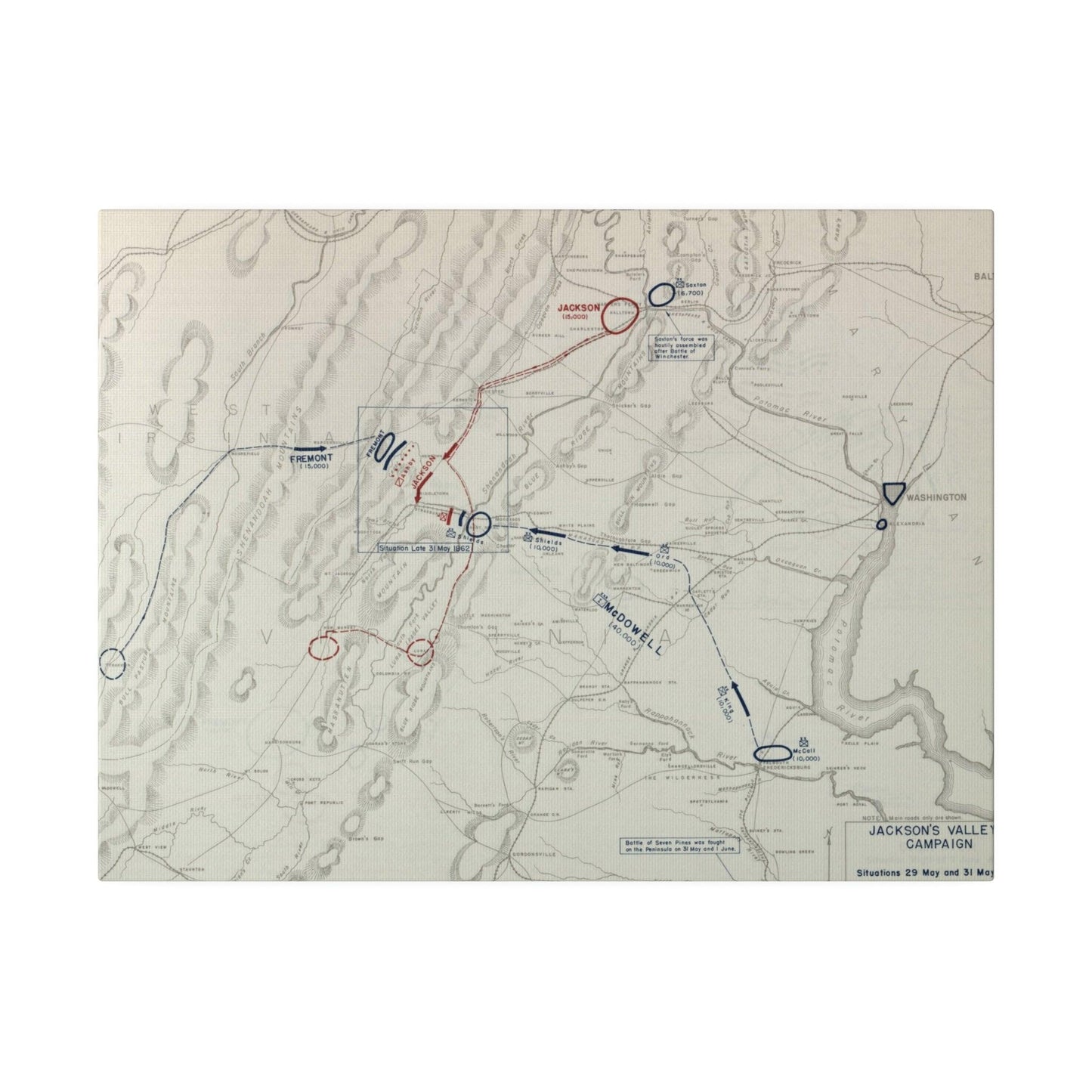 American Civil War Jackson's Valley Campaign - Situation 29 and 31 May 1862 - Pacific Sky Games