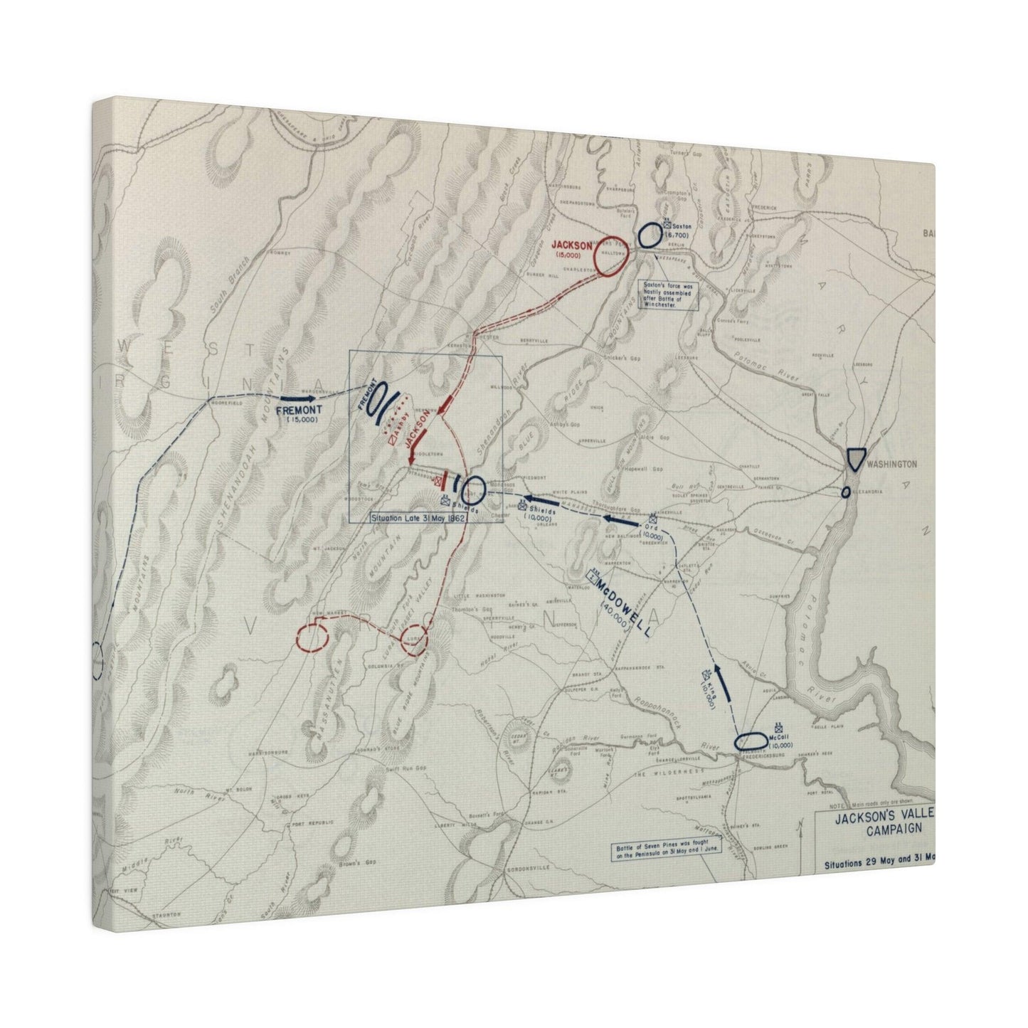 American Civil War Jackson's Valley Campaign - Situation 29 and 31 May 1862 - Pacific Sky Games