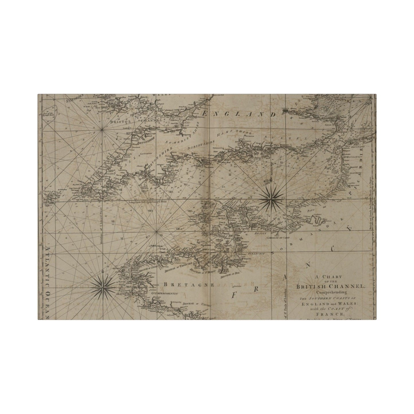 Chart of the British Channel - Pacific Sky Games