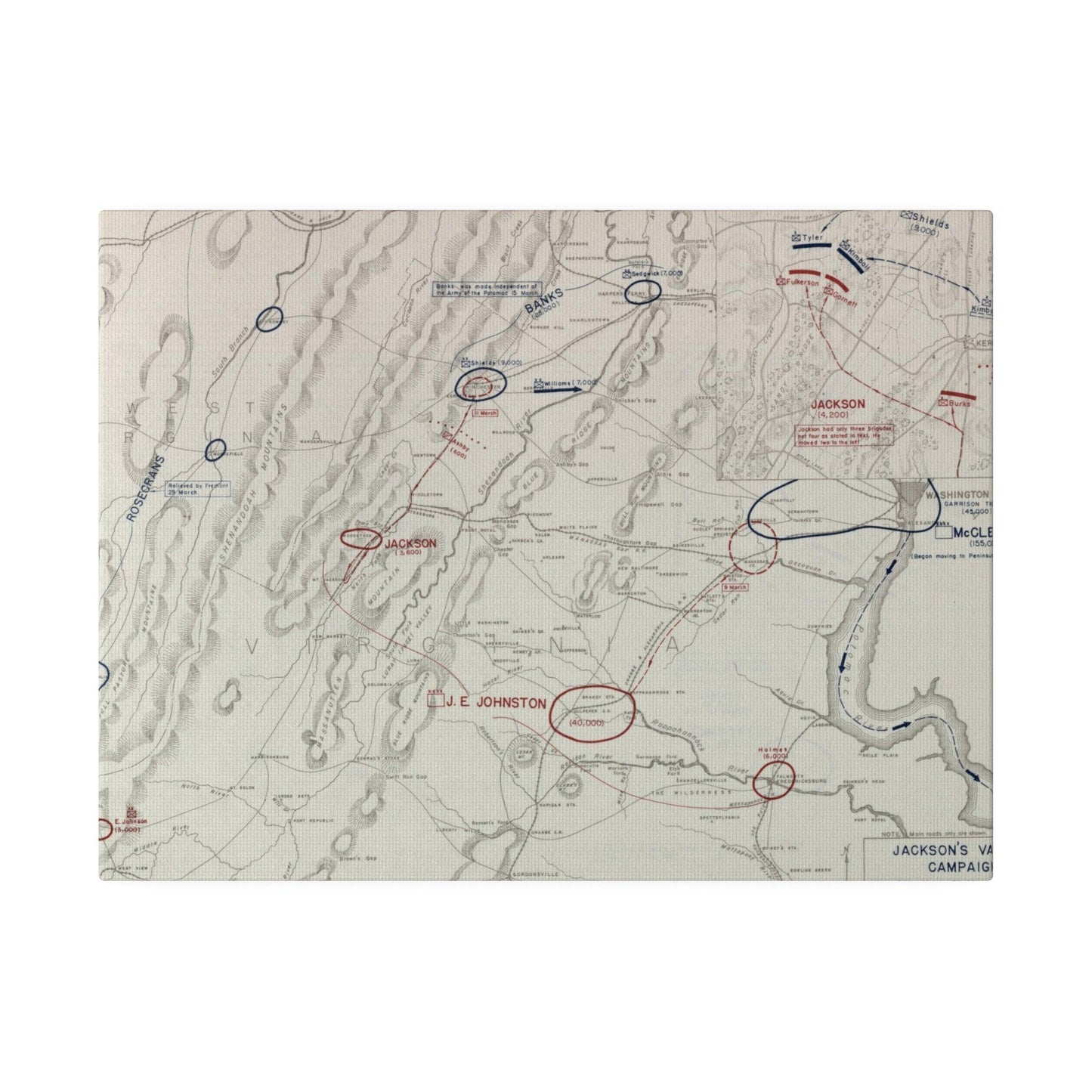 American Civil War Jackson's Valley Campaign - Situation 21 Mar and Battle of Kernstown 23 Mar 1862 - Pacific Sky Games