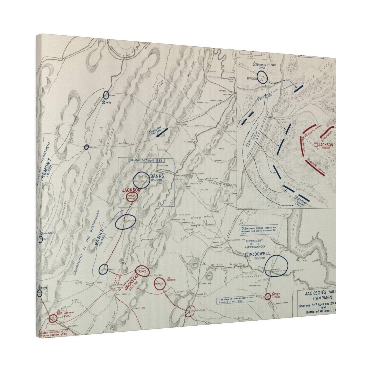 American Civil War Jackson's Valley Campaign - Situation 3-17, 29 Apr and Battle of McDowell 8 May 1862 - Pacific Sky Games