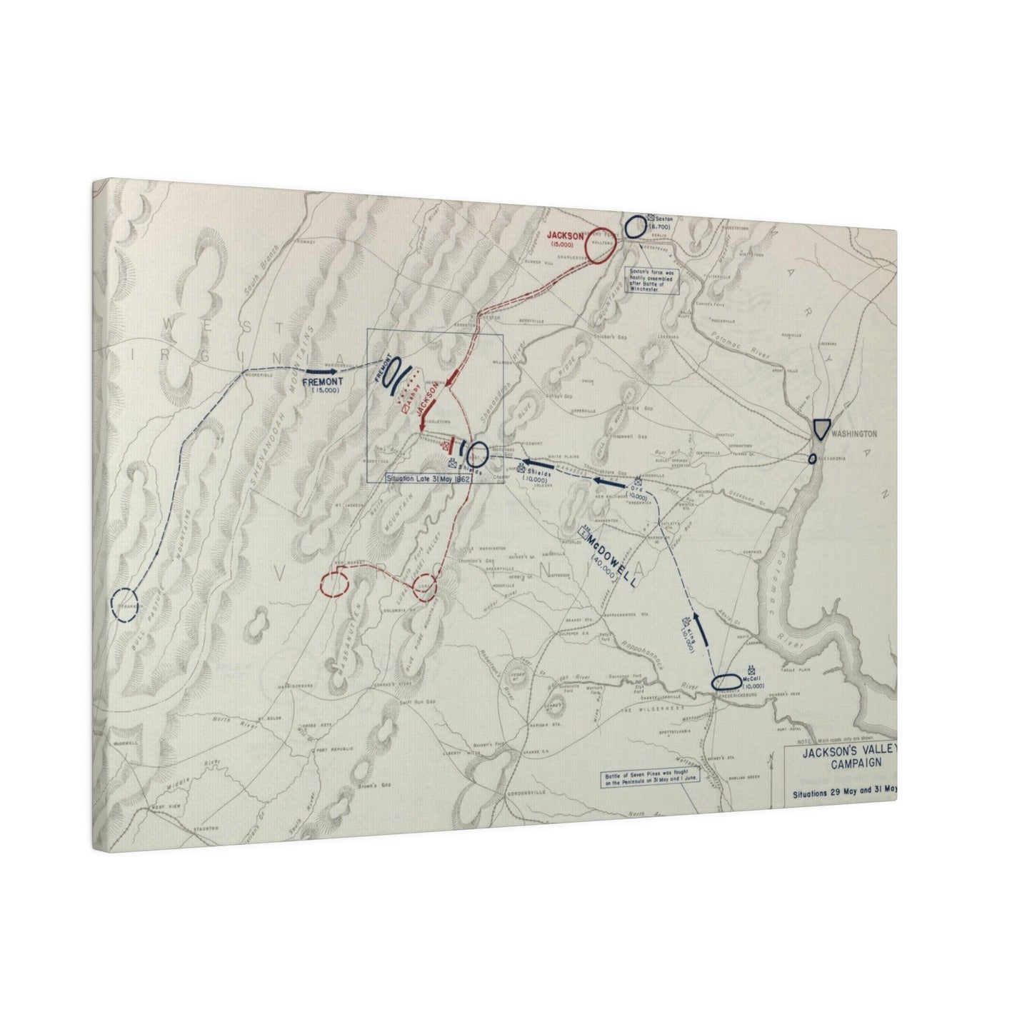 American Civil War Jackson's Valley Campaign - Situation 29 and 31 May 1862 - Pacific Sky Games
