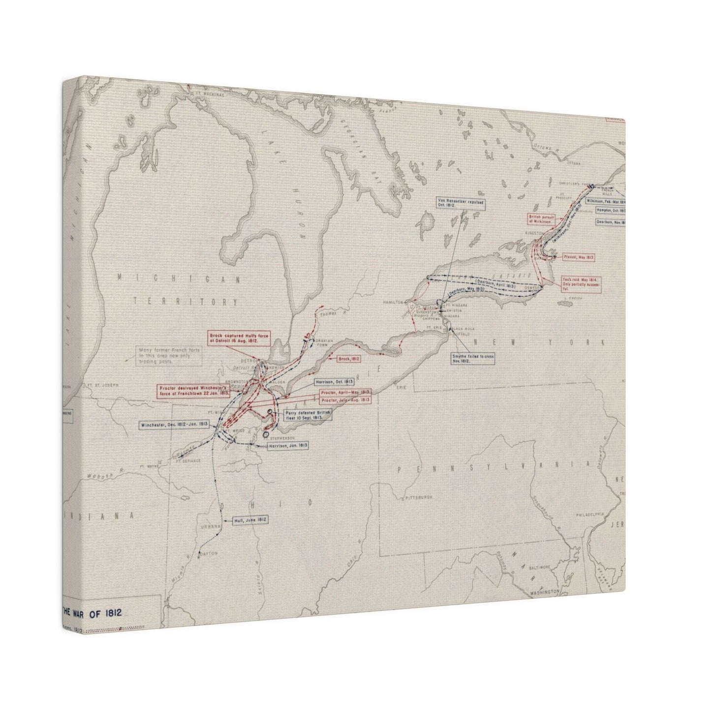 War of 1812, Operations In The North 1812-1814 - Pacific Sky Games